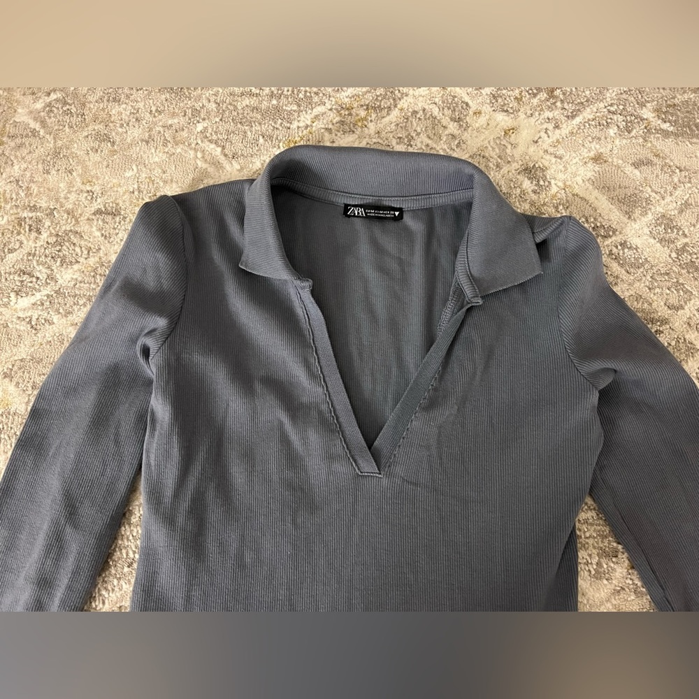 Zara Collared Ribbed Dress - Picture 2 of 2
